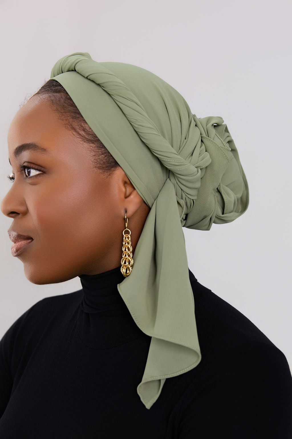 Olive Green Luxe Chiffon Hijab