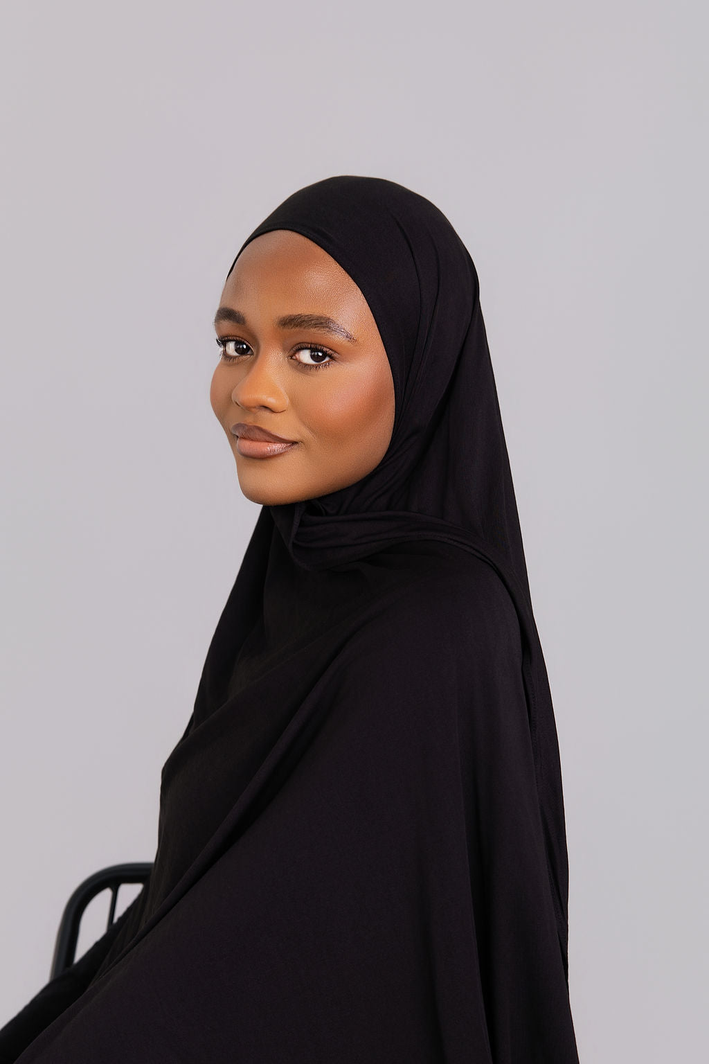 Black Luxe Jersey Hijab