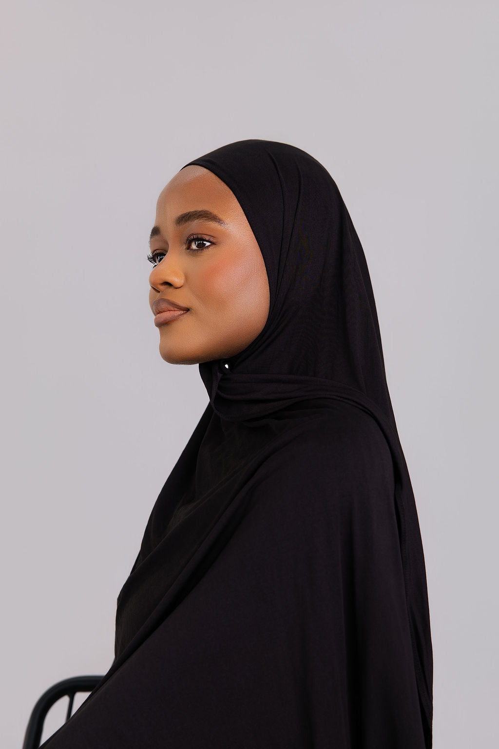 Black Luxe Jersey Hijab