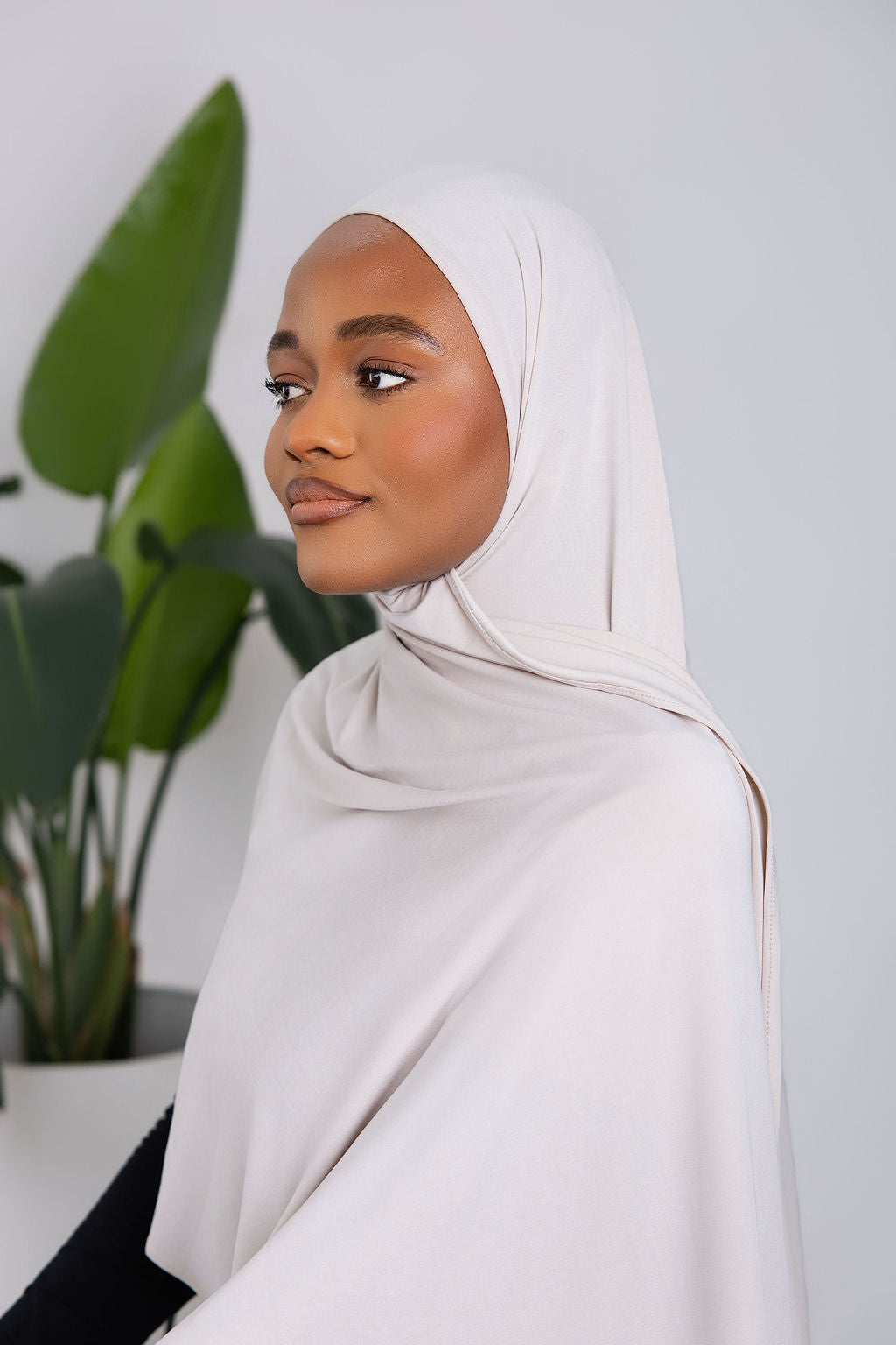 Beige Luxe Jersey Hijab