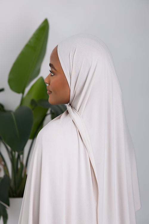 Beige Luxe Jersey Hijab