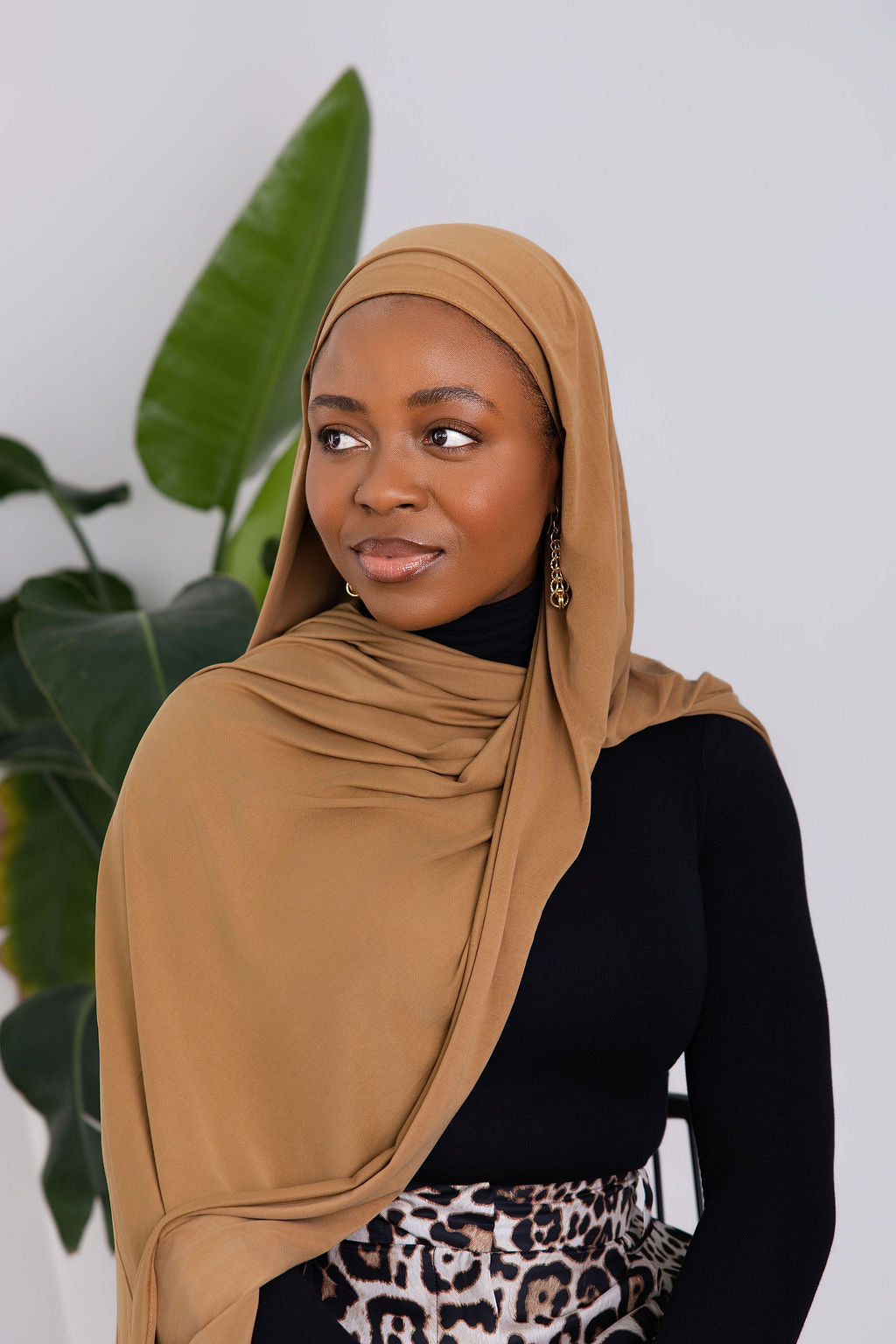 Rich Caramel Luxe Jersey Hijab