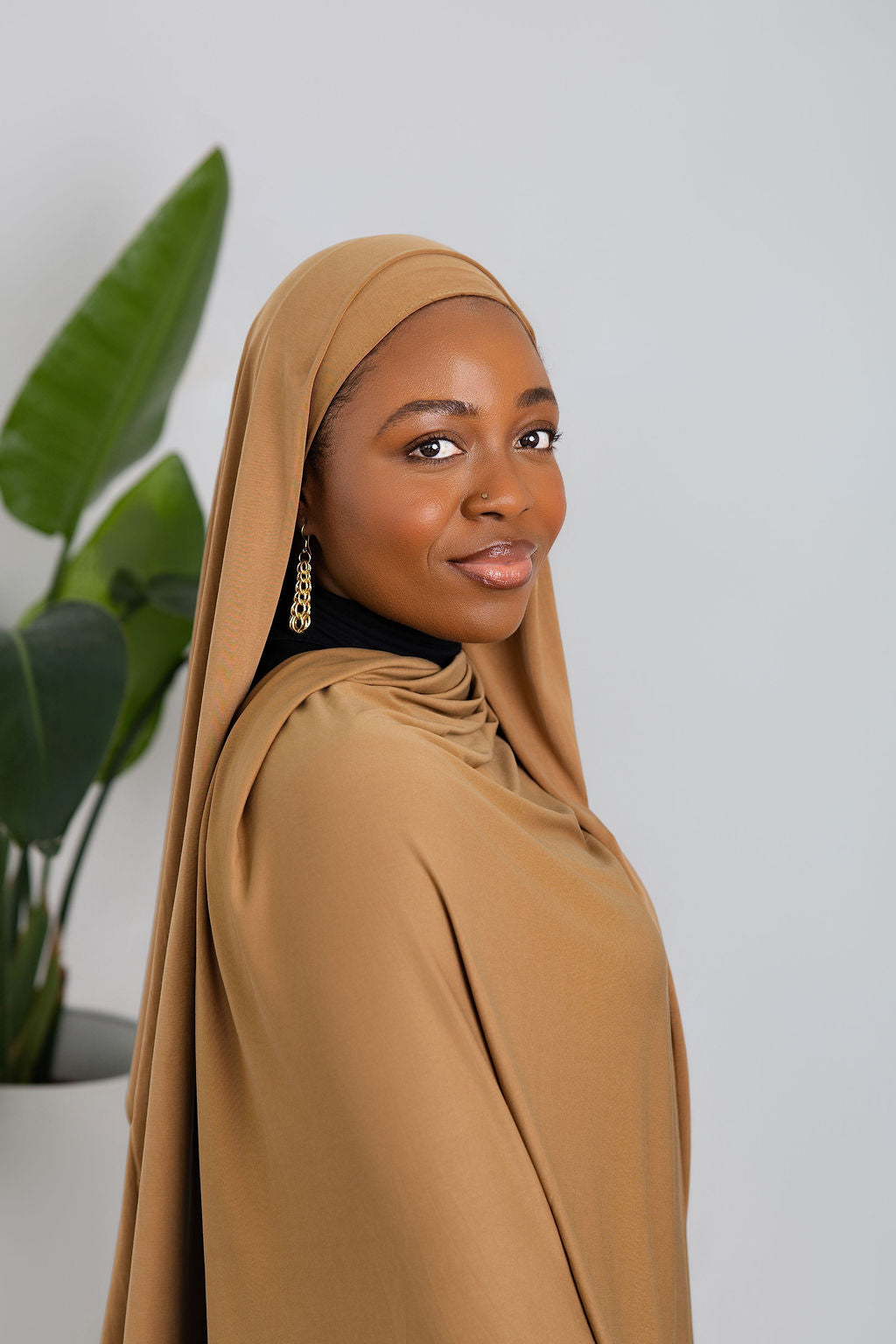 Rich Caramel Luxe Jersey Hijab