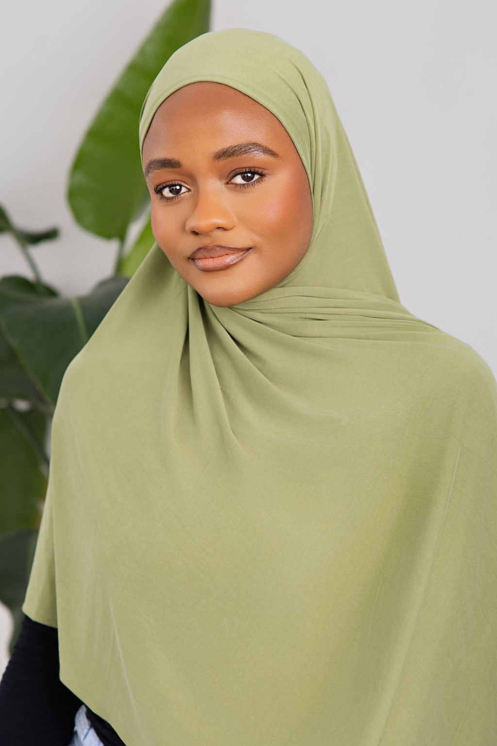 Olive Green Luxe Jersey Hijab