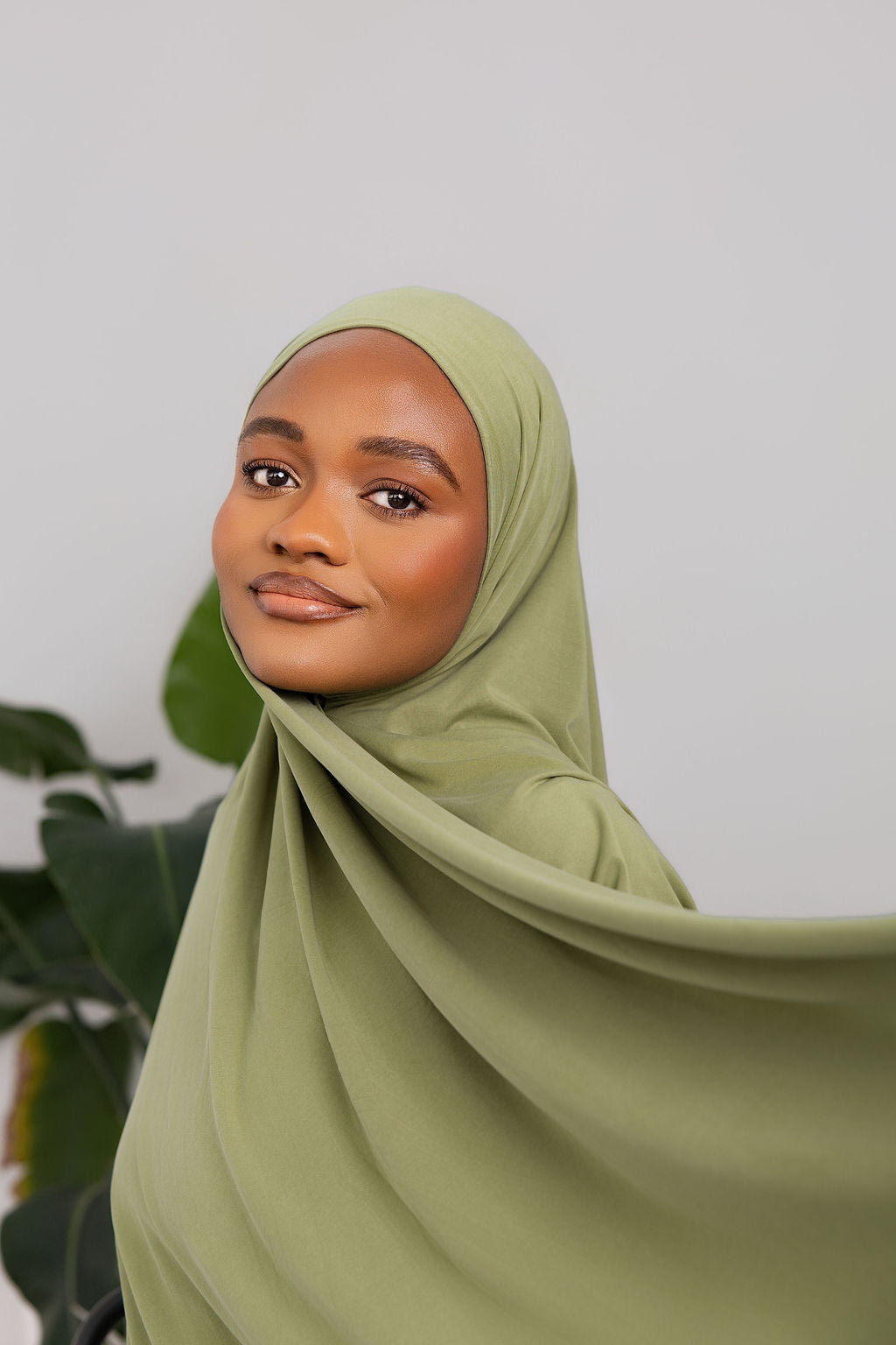 Olive Green Luxe Jersey Hijab